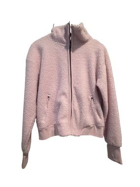 NWOT Cozy Baby Pink Sherpa Zip-Up Jacket